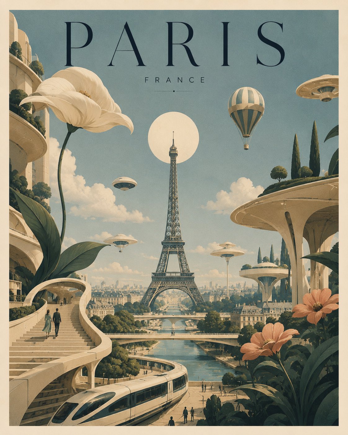 Dreamlike Future City — Concept Art example created with AI