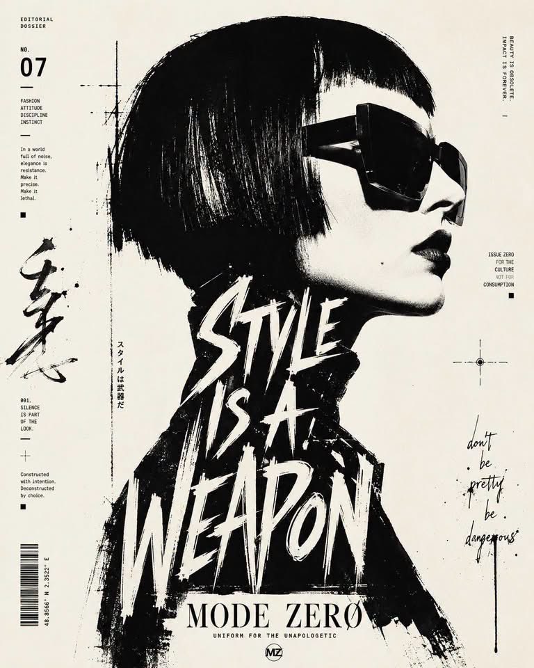 Typographic Portrait — Poster example created with AI