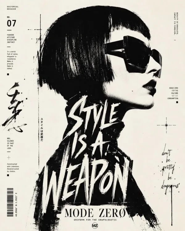 Typographic Portrait — Poster example created with AI