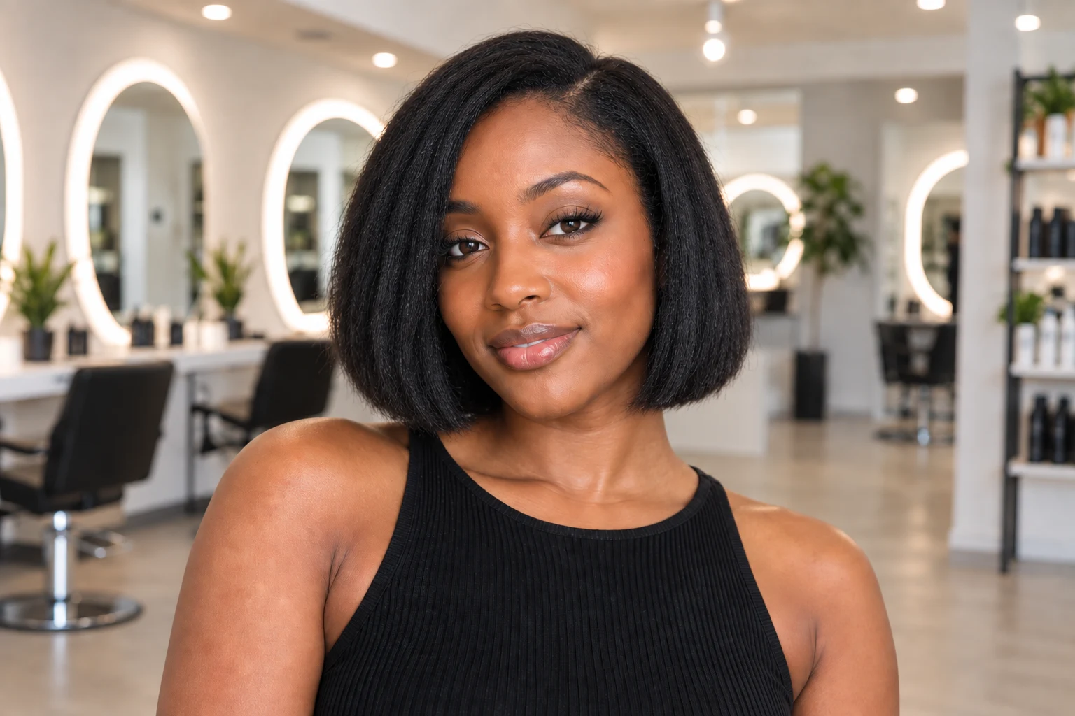 Illustrative hairstyle try-on result